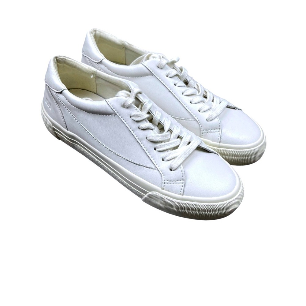 Madewell Women White MWL Court Sneakers Size Seven Leather Low Top ND989 Shoes